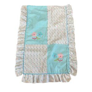 Battat OG Our Generation Bedding For 18" Dolls Blue Pink Floral Ruffles